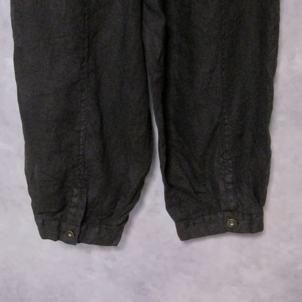NTS Black Linen Leona Capri Pants Size 36 - US 4 - Picture 5 of 8